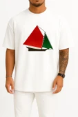 Oversize Gaza Flotilla Raid Ship To Gaz Göğüs Tasarımlı Unisex T-Shirt thumbnail 5