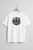 Oversize Dalgıç Diving Helmet With Plant İllustration Göğüs Tasarımlı Unisex T-Shirt thumbnail 3