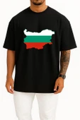 Oversize Flag Of Bulgaria Map Collection Göğüs Tasarımlı Unisex T-Shirt thumbnail 11
