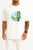 Oversize Otostop Gezgin Kadın - Traveller Göğüs Tasarımlı Unisex T-Shirt thumbnail 7