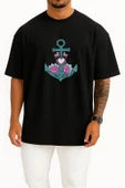 Oversize Love İs The Anchor Göğüs Tasarımlı Unisex T-Shirt thumbnail 11