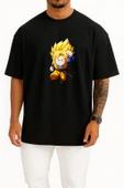 Oversize Goten Trunks Majin Buu Goku Bulma Göğüs Tasarımlı Unisex T-Shirt thumbnail 11