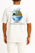 Oversize Saudi Arabia Travel Cep ve Sırt Tasarımlı Unisex T-Shirt thumbnail 2