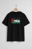 Oversize Free Palestine Göğüs Tasarımlı Unisex T-Shirt thumbnail 9
