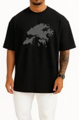 Oversize Hong Kong Haritası Göğüs Tasarımlı Unisex T-Shirt thumbnail 11