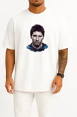 Oversize Just Lionel Messi Göğüs Tasarımlı Unisex T-Shirt thumbnail 5
