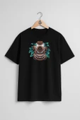 Oversize Dalgıç Diving Helmet With Plant İllustration Göğüs Tasarımlı Unisex T-Shirt thumbnail 11