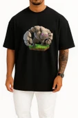 Oversize Clash Royale Golem, Clash Of Clans Clash Royale Goblin Göğüs Tasarımlı Unisex T-Shirt thumbnail 9
