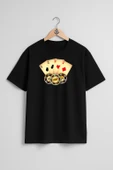 Oversize Online Casino Online Gambling Göğüs Tasarımlı Unisex T-Shirt thumbnail 9