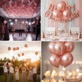 10 Adet Rose Parıltılı Metalik Balonlar ✨ Parti & Kutlama Paketi thumbnail 3