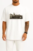 Oversize New York City İllüstrasyon Göğüs Tasarımlı Unisex T-Shirt thumbnail 3