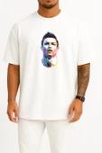 Oversize Cristiano Ronaldo Colored Göğüs Tasarımlı Unisex T-Shirt thumbnail 5