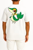 Oversize Snivy Cep ve Sırt Tasarımlı Unisex T-Shirt thumbnail 2