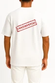 Oversize Confidentiality Secrecy Document Cep ve Sırt Tasarımlı Unisex T-Shirt thumbnail 11