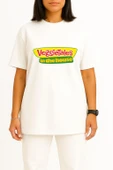 Oversize Veggietales İn The House Göğüs Tasarımlı Unisex T-Shirt thumbnail 8