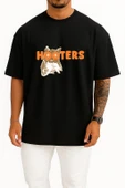 Oversize Hooters Buffalo Wing Logo Clearwater Göğüs Tasarımlı Unisex T-Shirt thumbnail 11