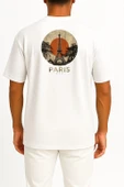 Oversize Parif Eyfel Kulesi Fransa Cep ve Sırt Tasarımlı Unisex T-Shirt thumbnail 8