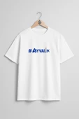 Oversize Balıkesir Ayvalık Yazı Göğüs Tasarımlı Unisex T-Shirt thumbnail 5