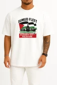 Oversize Sumud Fleet Göğüs ve Sırt Tasarımlı Unisex T-Shirt thumbnail 1