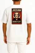 Oversize Jigsaw Wanna Play Cep ve Sırt Tasarımlı Unisex T-Shirt thumbnail 2