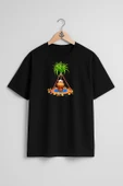 Oversize Şeker Kamışı Göğüs Tasarımlı Unisex T-Shirt thumbnail 9