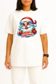 Oversize Merry Christmas Yılbaşı Göğüs Baskılı Unisex T-Shirt thumbnail 8