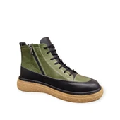 MAMMAMİA D25KB-1000 BAĞCIK VE FERMUARLI DERİ HAFİF KADIN BOT thumbnail 6