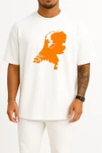 Oversize Netherlands Map Hollanda Ülke Haritası Göğüs Tasarımlı Unisex T-Shirt thumbnail 1