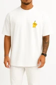 Oversize Pikachu Cep Baskılı Unisex T-Shirt thumbnail 7
