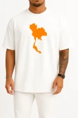 Oversize Tayland Haritası Göğüs Baskılı Unisex T-Shirt thumbnail 1