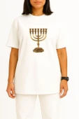 Oversize Temple İn Jerusalem Yahudi Bayram Göğüs Tasarımlı Unisex T-Shirt thumbnail 8