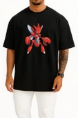 Oversize Pokémon Mystery Dungeon Explorers Of Darkness Time Scizor Pokémon Go Göğüs Tasarımlı Unisex T-Shirt thumbnail 9