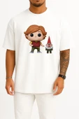 Oversize Aaarrrgghh Bular Funko Göğüs Tasarımlı Unisex T-Shirt thumbnail 1