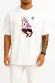 Oversize Meliodas Yedi Ölümcül Günah Göğüs Tasarımlı Unisex T-Shirt thumbnail 4