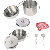 Çelik Tencere Tava Seti 8 Parça thumbnail 2