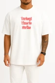 Oversize Turkey Time To Strike Anime Göğüs Baskılı Unisex T-Shirt thumbnail 7