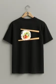 Oversize Sushi, Sushi Makizushi Japanese Cuisine Sırt Tasarımlı Unisex T-Shirt thumbnail 11