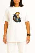 Oversize Fallout Sticker Göğüs Tasarımlı Unisex T-Shirt thumbnail 8