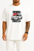 Oversize Honda Vtec Göğüs Tasarımlı Unisex T-Shirt thumbnail 1