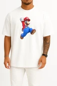 Oversize Süper Mario Göğüs Tasarımlı Unisex T-Shirt thumbnail 3