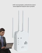 50 Cihaz Destekli 300Mbps Kablosuz Sinyal Güçlendirici RJ45 Kablolu Kullanım thumbnail 5