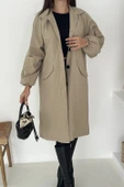 Kadın Astarlı Uzun Trençkot thumbnail 7