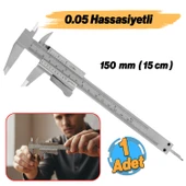 (0.05 Hassasiyet) Kilitli Mekanik Kumpas Monoblok Metal Gövde 150 mm İç Dış Derinlik Ölçüm Aleti thumbnail 2