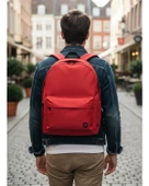 Yuga İki Gözlü Sırt Çantası Kırmızı thumbnail 4