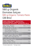 Burcu Organik Domates Salçası 600 gr (Cam Kavanoz) x 3 Adet thumbnail 3
