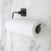 Kendiliğinden Yapışkanlı Siyah Paslanmaz Metal Rulo Havluluk Aparat (5284) thumbnail 1