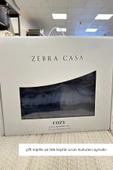 ZEBRA CASA Cozy Tek Kişilik Gri Battaniye Takımı thumbnail 4