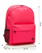 Yuga İki Gözlü Sırt Çantası Neon Pembe thumbnail 6