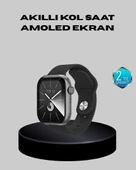 Kablosuz Şarjlı Akıllı Saat Bluetooth Arama Bildirim Destekli Uzun Pil Ömürlü thumbnail 1