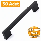 (SERT PLASTİK) 30 Adet Köprü 192 Mm Siyah Mobilya Mutfak Çekmece Dolap Dolabı Kulpu Kulbu Kulpları thumbnail 1